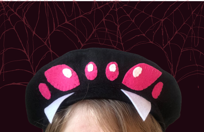 Pink spider beret